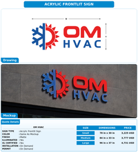 CUSTOM MOCKUP SIGN FOR OM HVAC