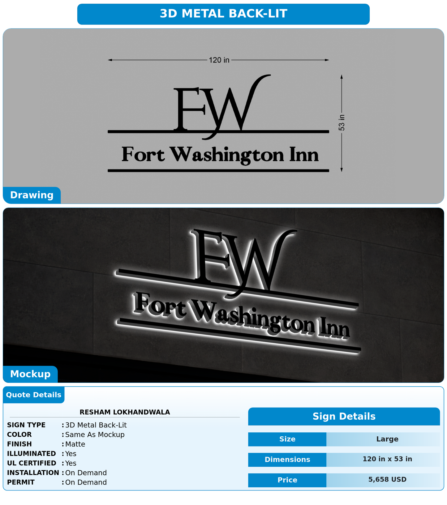 CUSTOM MOCKUP SIGN FOR Resham Lokhandwala