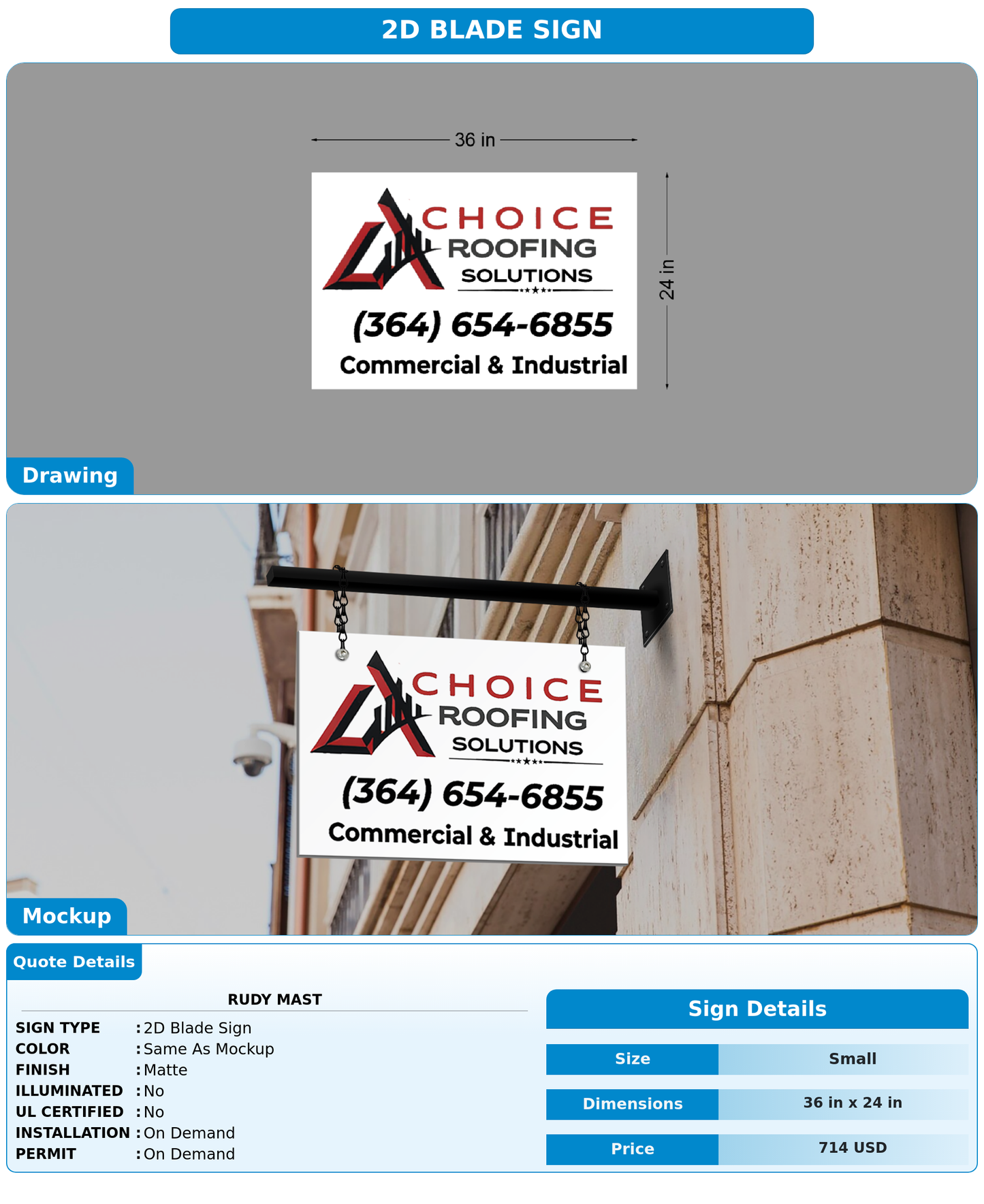 CUSTOM MOCKUP SIGN FOR Rudy  Mast