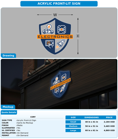 CUSTOM MOCKUP SIGN FOR Cory