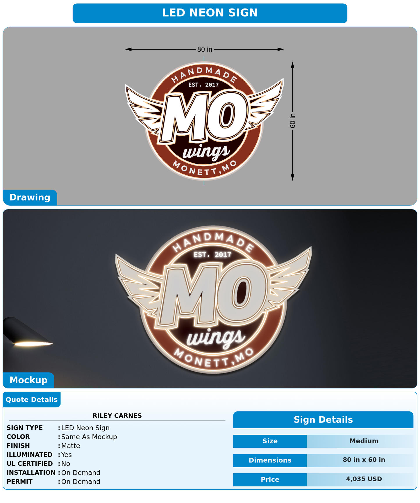 CUSTOM MOCKUP SIGN FOR Riley Carnes