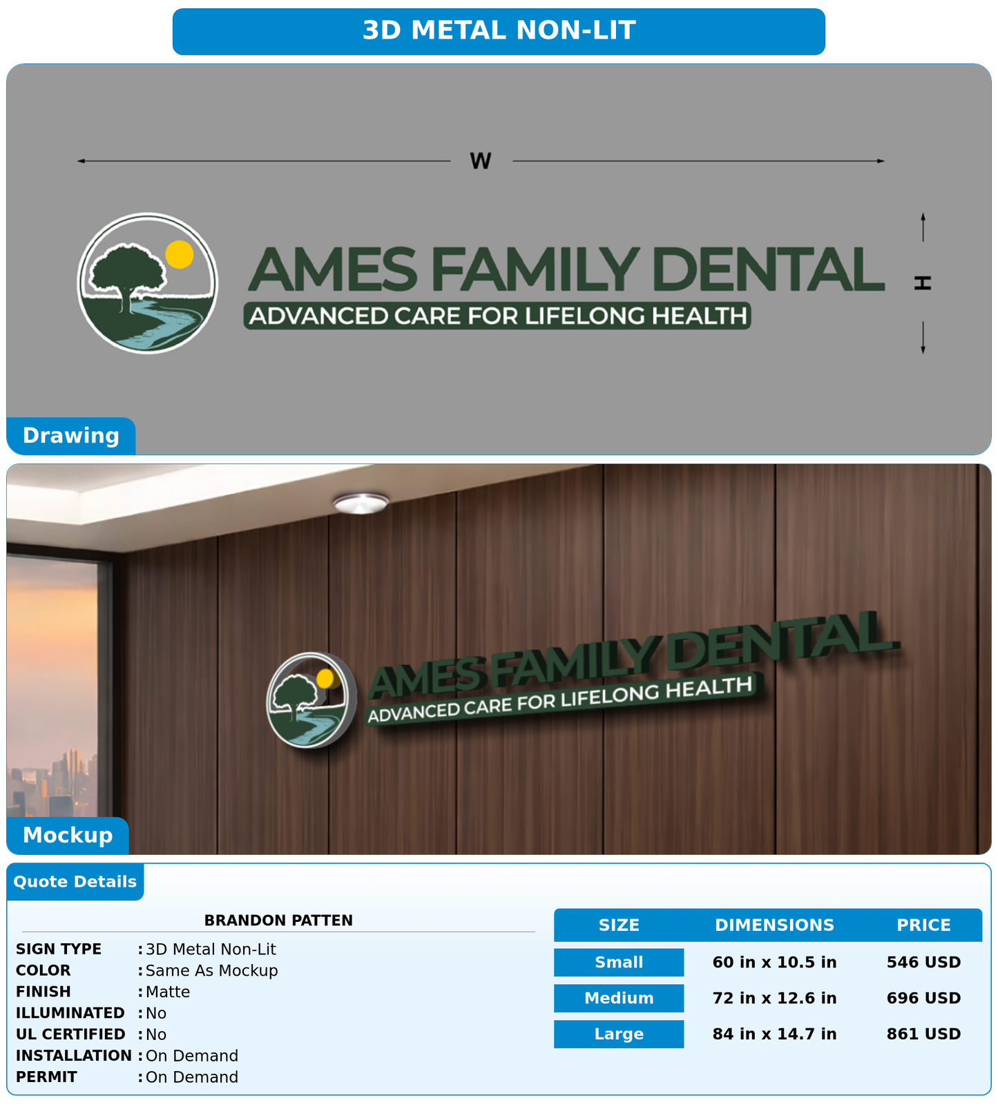 CUSTOM MOCKUP SIGN FOR Brandon Patten