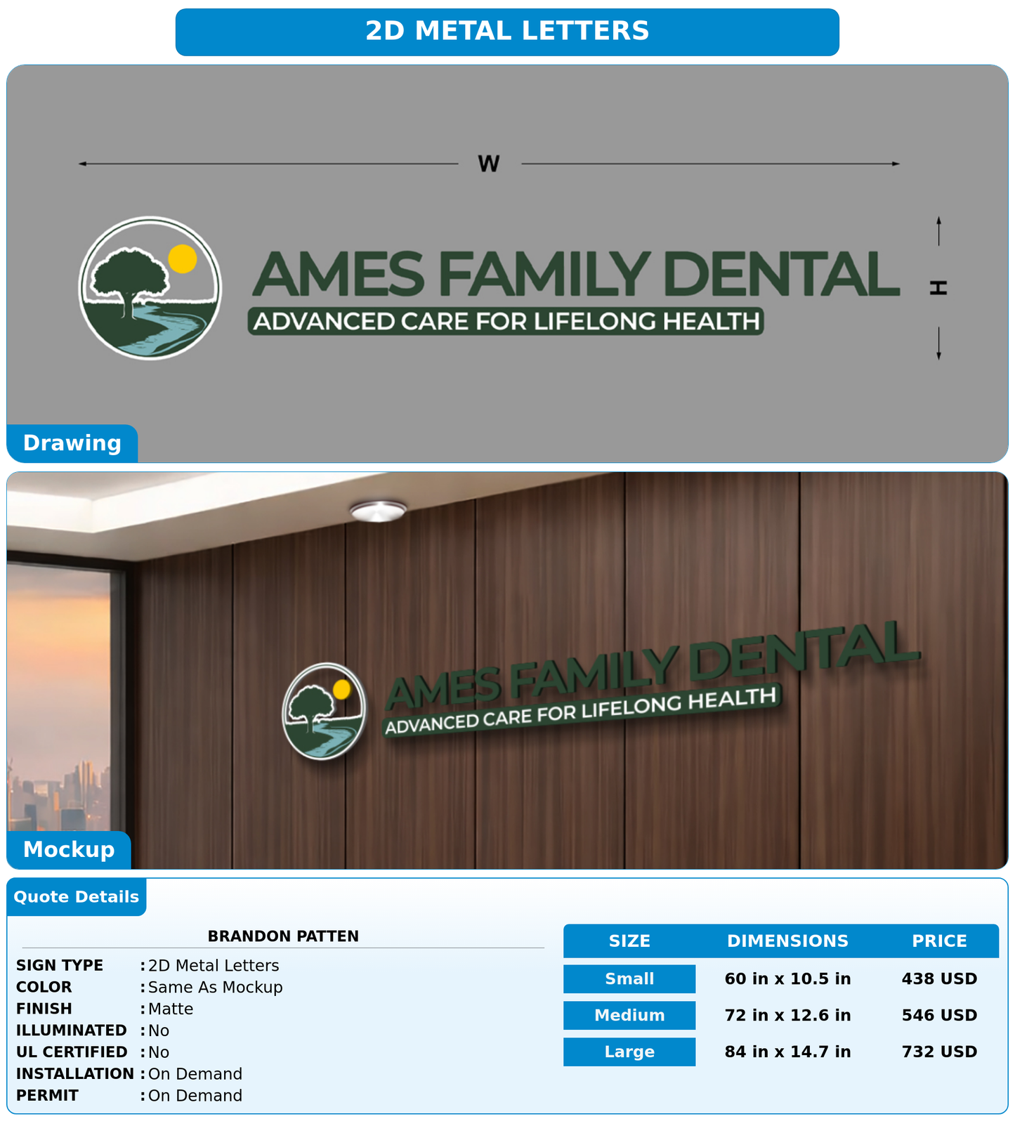 CUSTOM MOCKUP SIGN FOR Brandon Patten