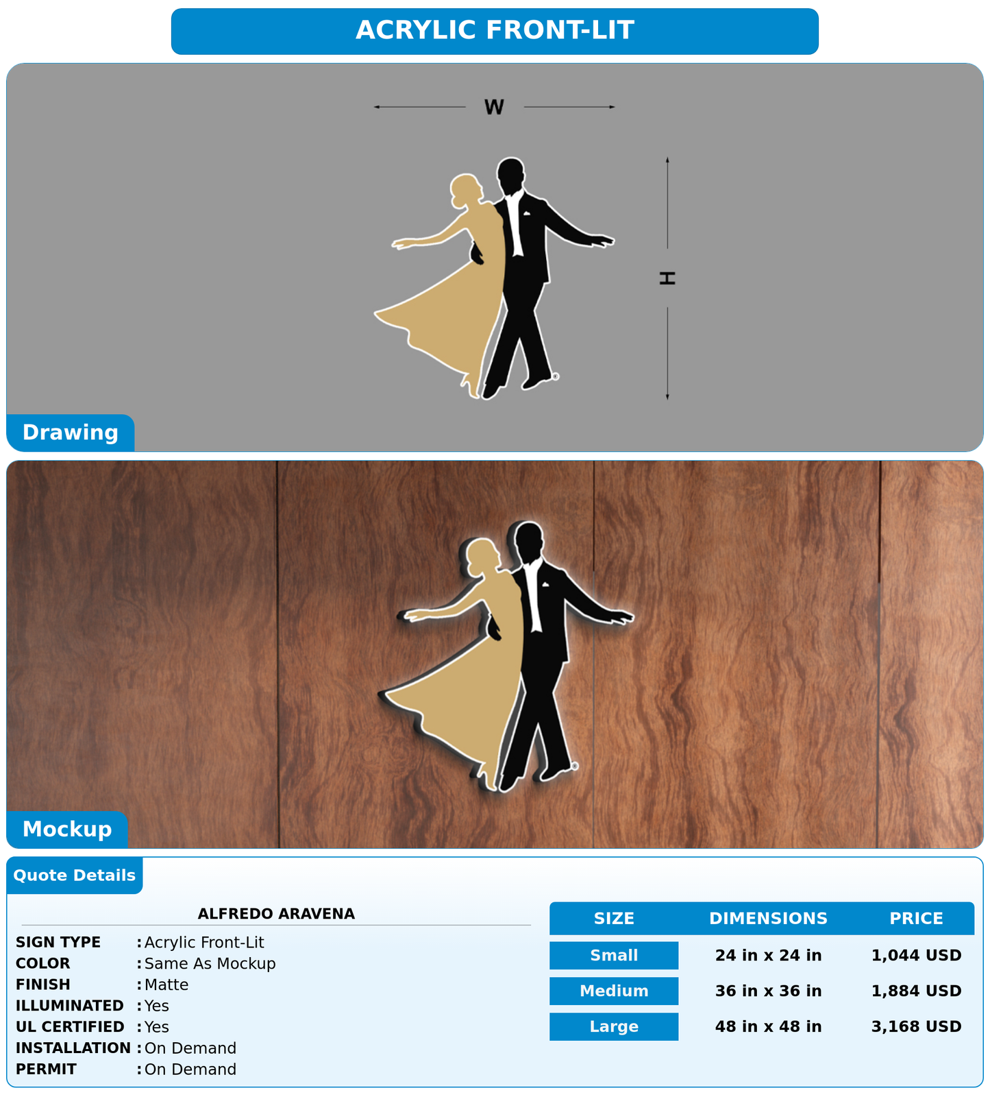 CUSTOM MOCKUP SIGN FOR Alfredo Aravena