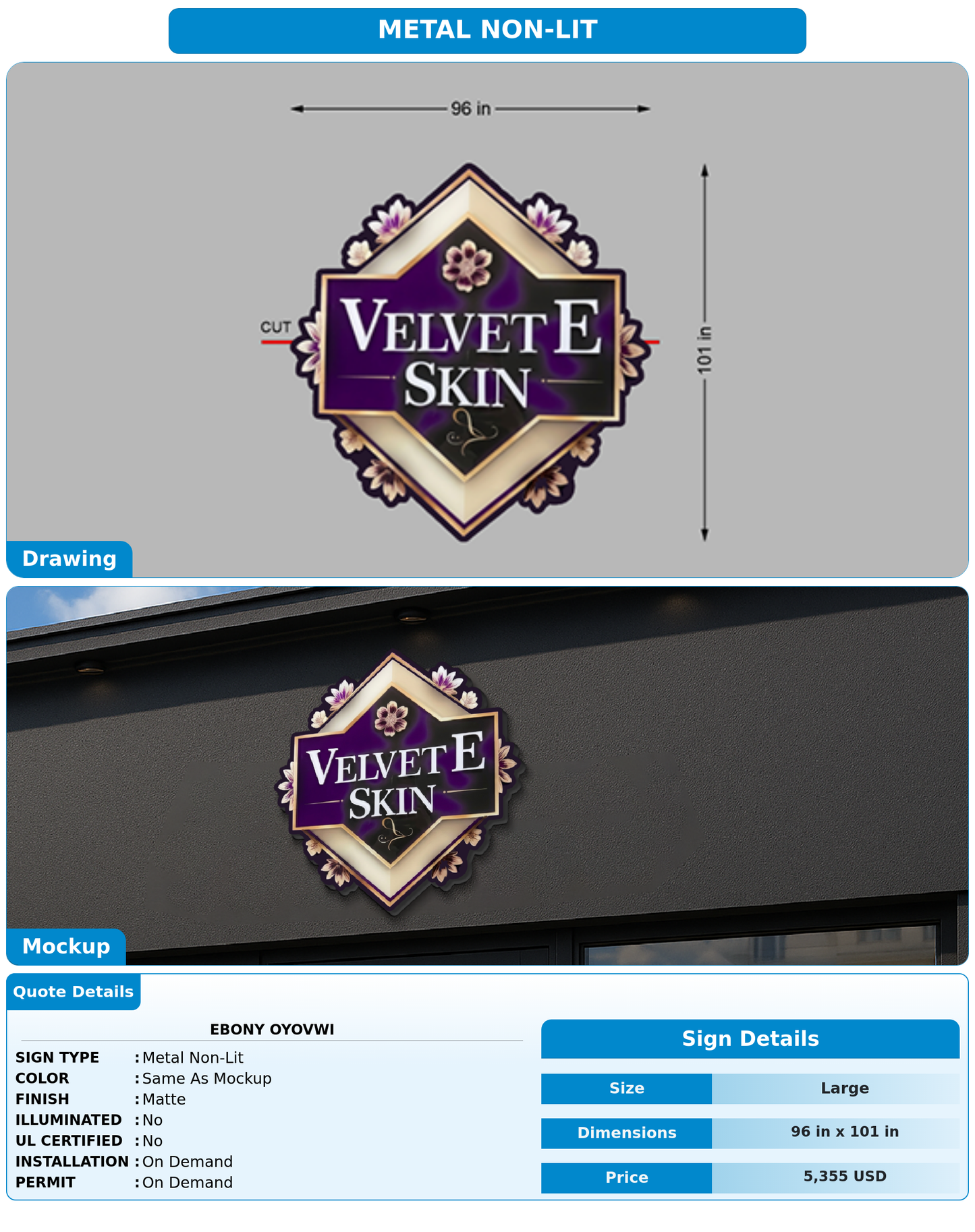 CUSTOM MOCKUP SIGN FOR Ebony Oyovwi