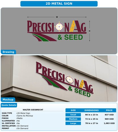 CUSTOM MOCKUP SIGN FOR Walter Giesbrecht