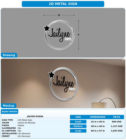 CUSTOM MOCKUP SIGN FOR Jailyne rivera