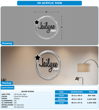 CUSTOM MOCKUP SIGN FOR Jailyne rivera