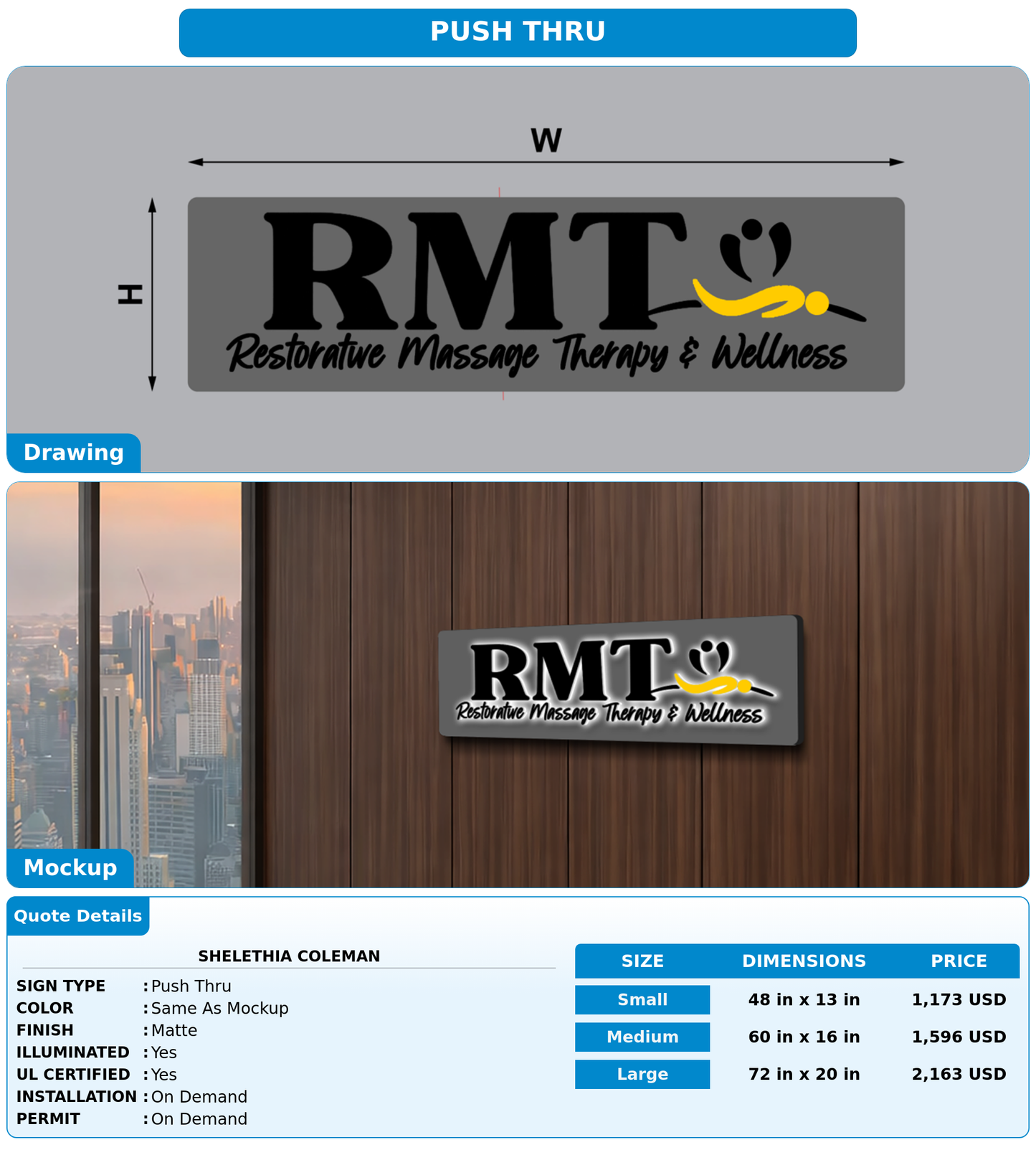CUSTOM MOCKUP SIGN FOR Shelethia Coleman