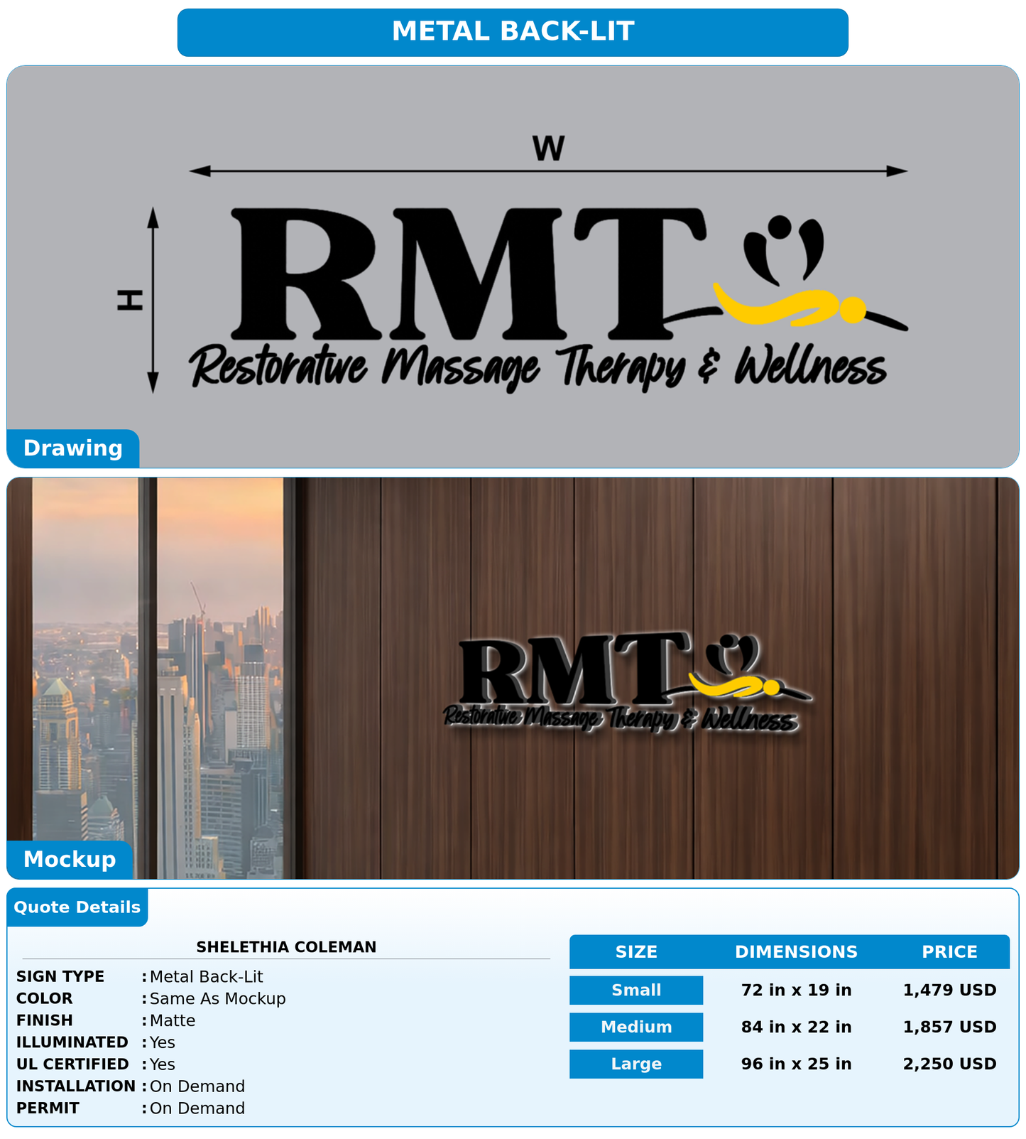 CUSTOM MOCKUP SIGN FOR Shelethia Coleman