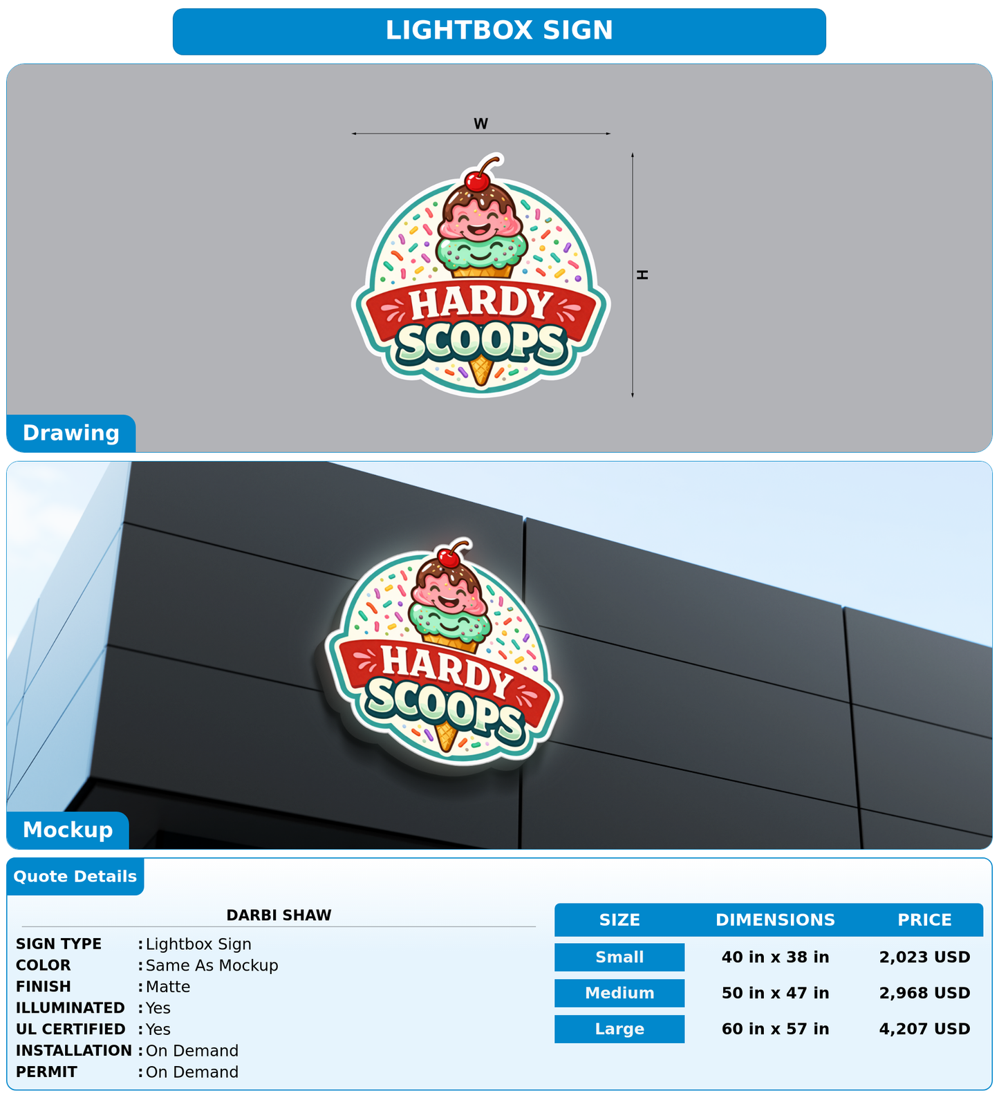CUSTOM MOCKUP SIGN FOR Darbi Shaw