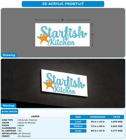 CUSTOM MOCKUP SIGN FOR Lauren