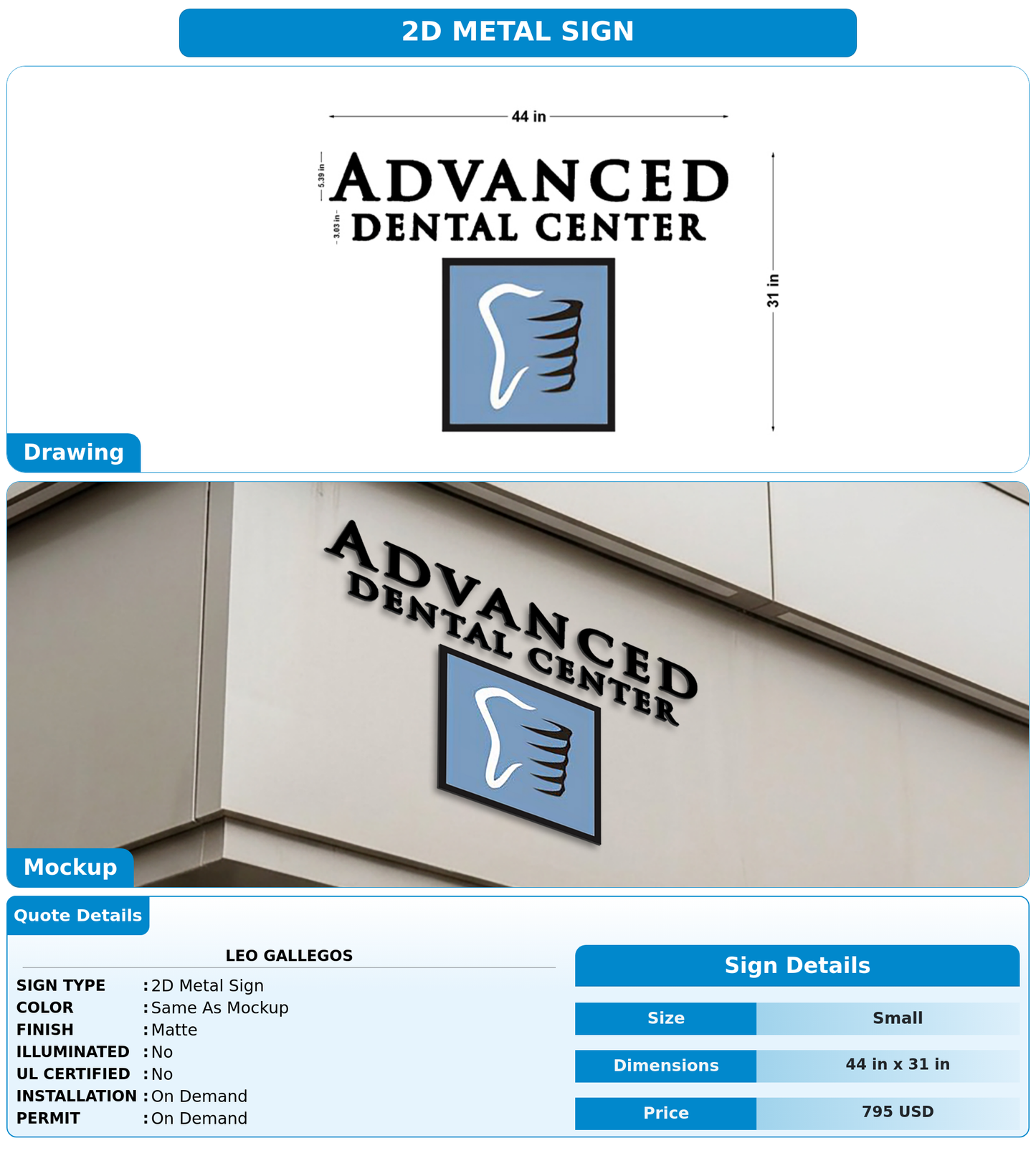 CUSTOM MOCKUP SIGN FOR Leo Gallegos