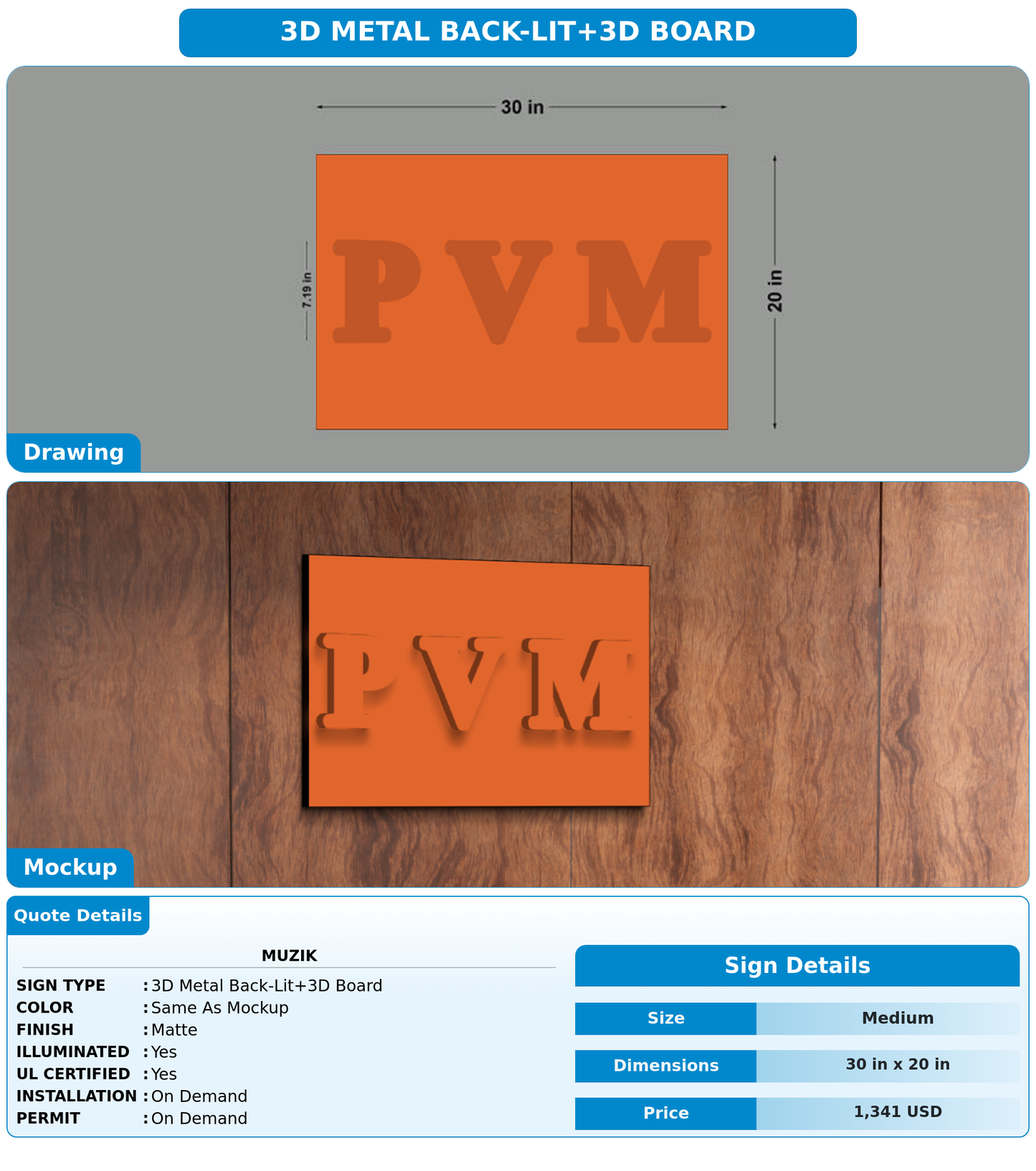 CUSTOM MOCKUP SIGN FOR Muzik