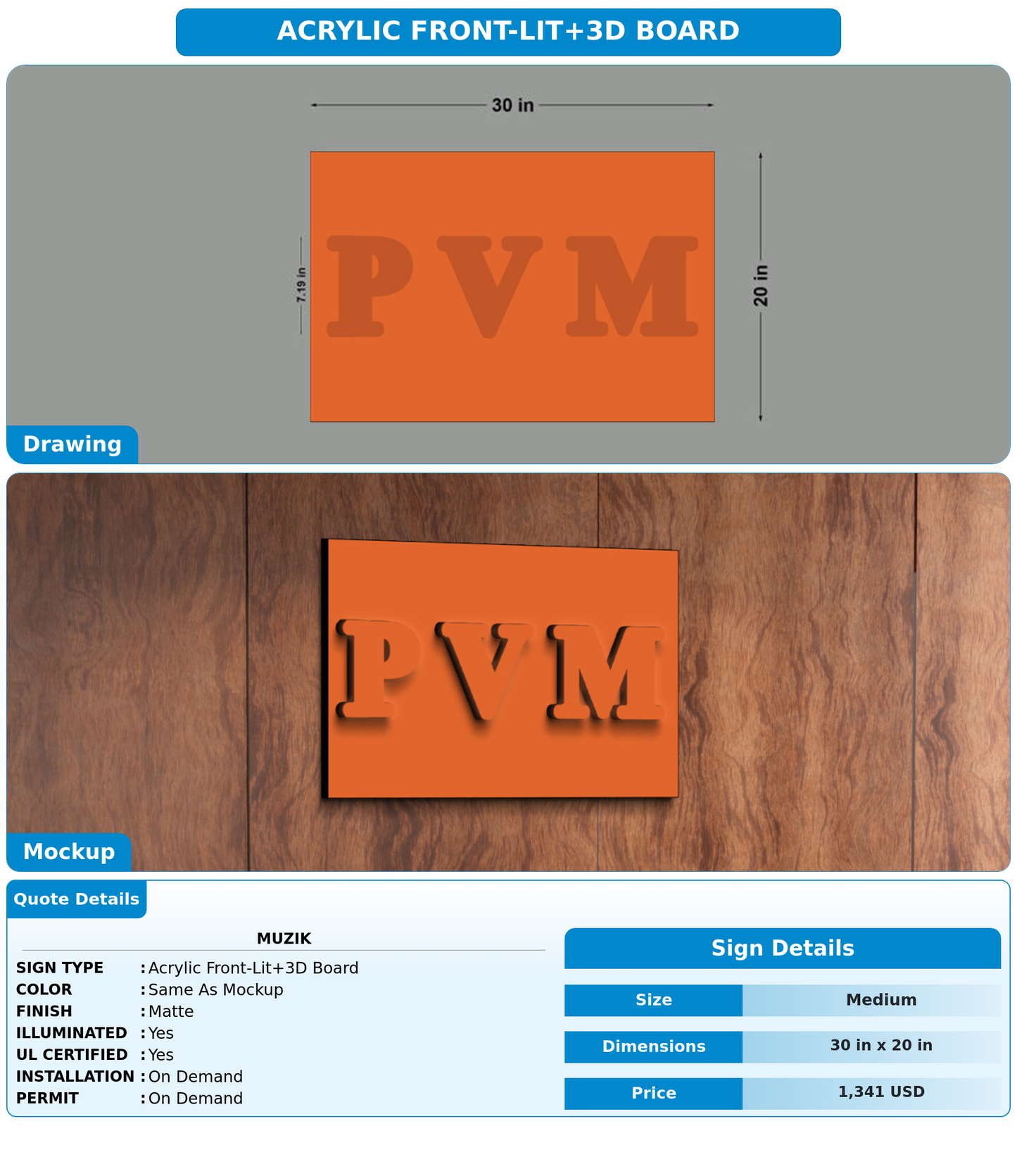 CUSTOM MOCKUP SIGN FOR Muzik