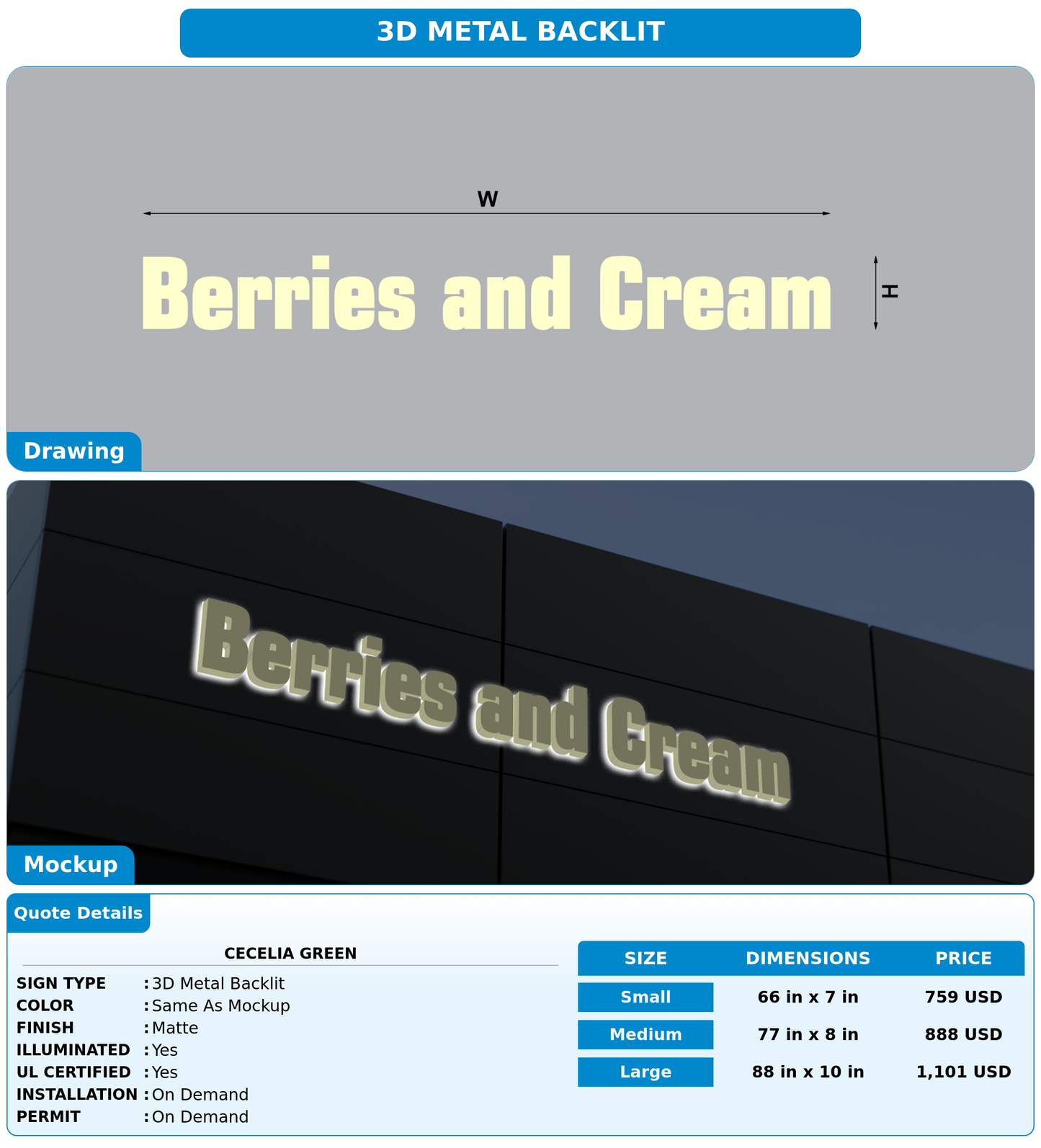 CUSTOM MOCKUP SIGN FOR Cecelia Green