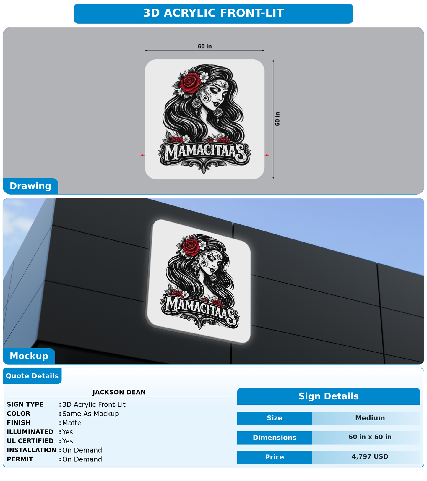 CUSTOM MOCKUP SIGN FOR Jackson dean