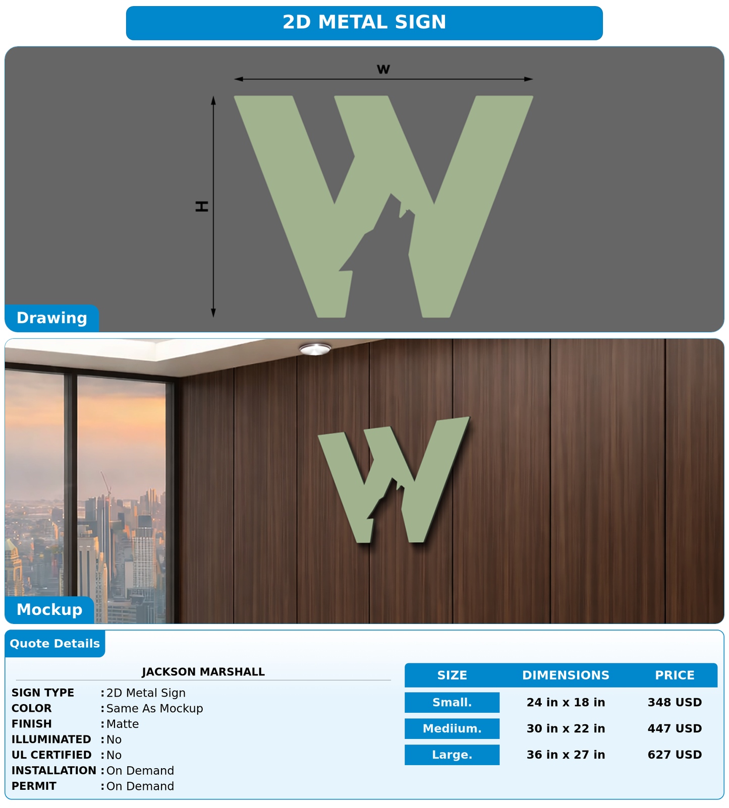 CUSTOM MOCKUP SIGN FOR Jackson Marshall