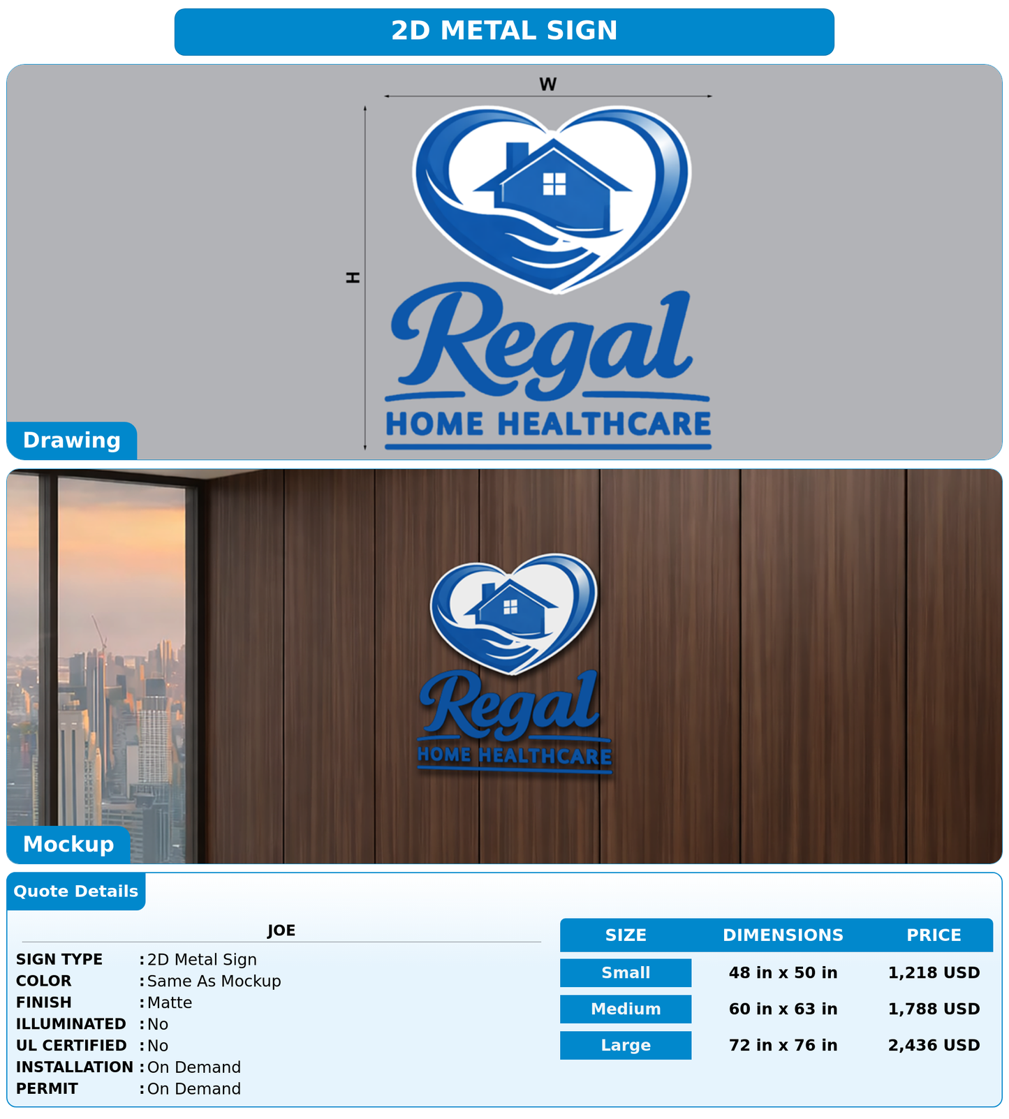 CUSTOM MOCKUP SIGN FOR joe