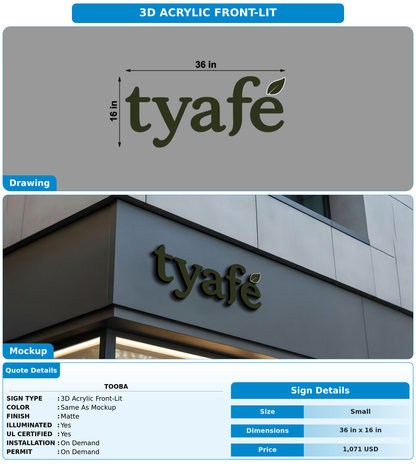 CUSTOM MOCKUP SIGN FOR Tooba