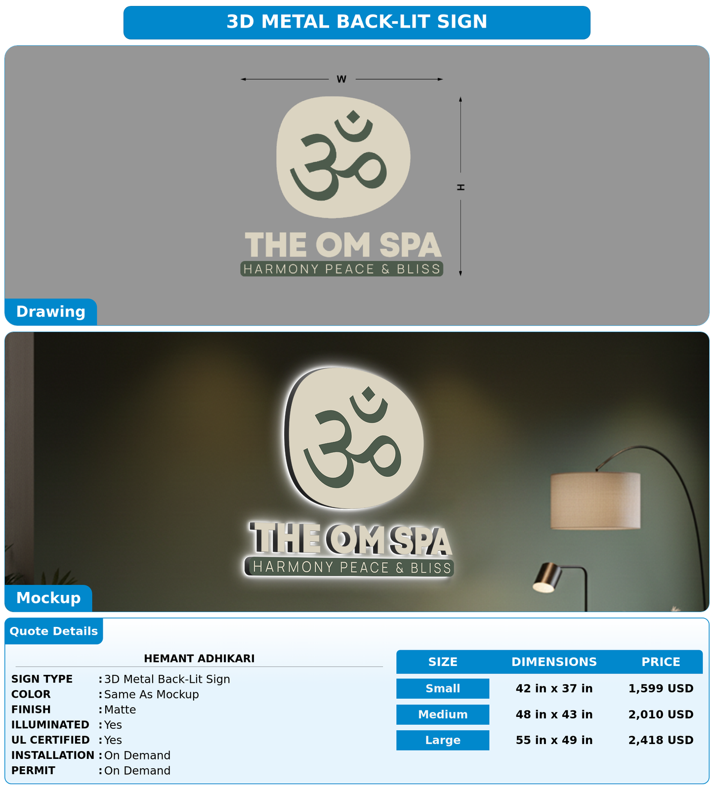 CUSTOM MOCKUP SIGN FOR Hemant Adhikari