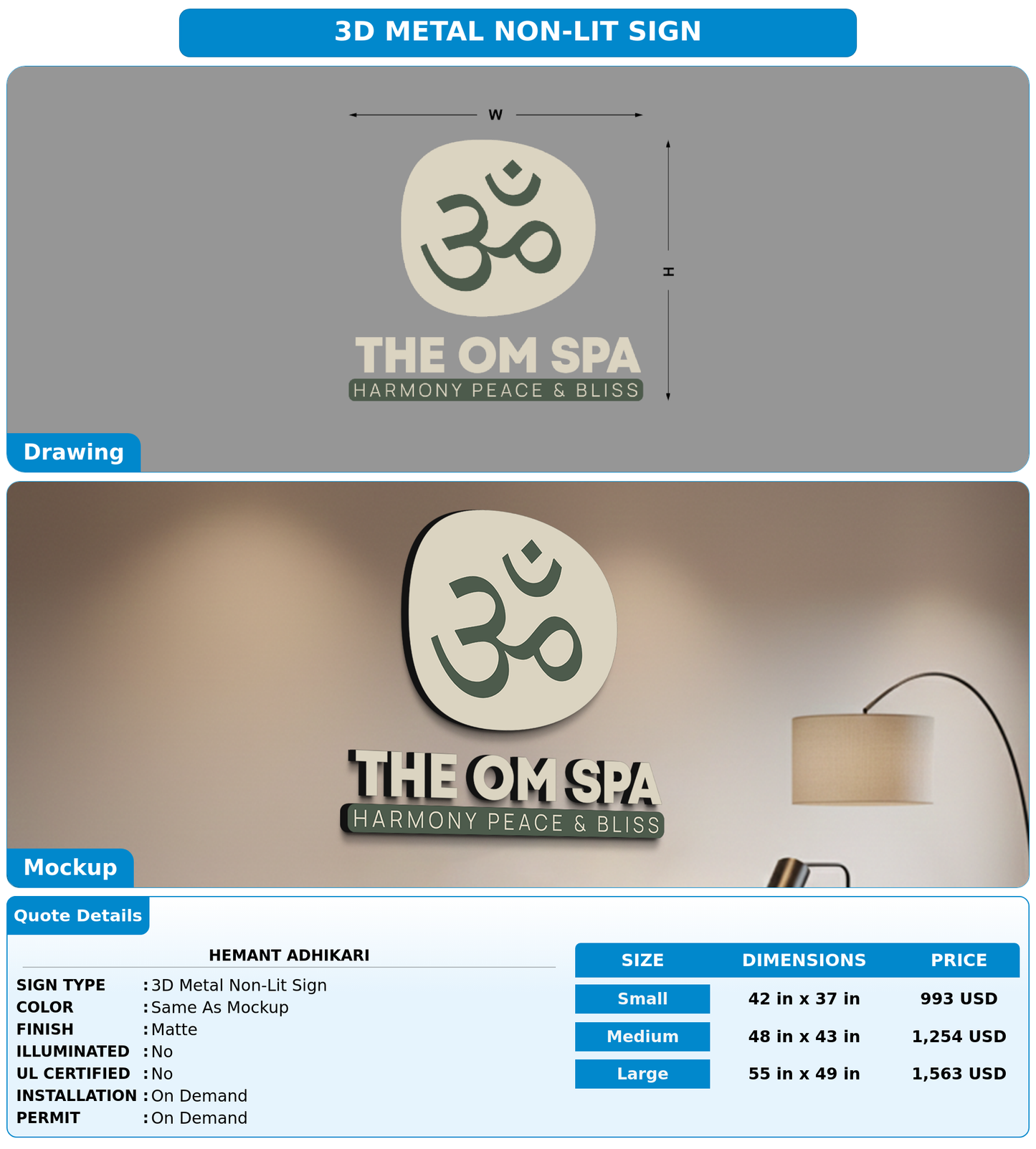 CUSTOM MOCKUP SIGN FOR Hemant Adhikari
