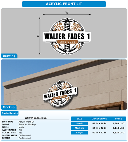 CUSTOM MOCKUP SIGN FOR Walter Lagambina