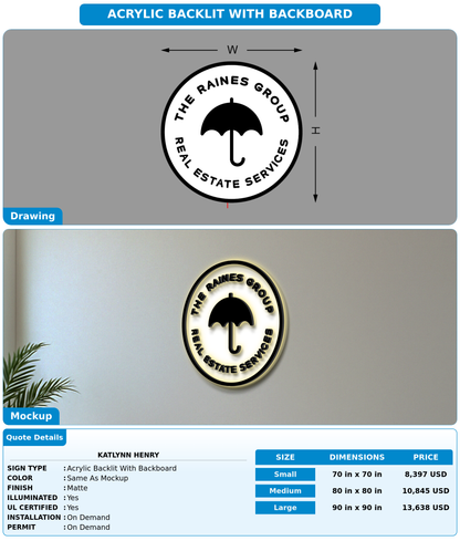 CUSTOM MOCKUP SIGN FOR Katlynn Henry