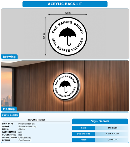 CUSTOM MOCKUP SIGN FOR Katlynn Henry