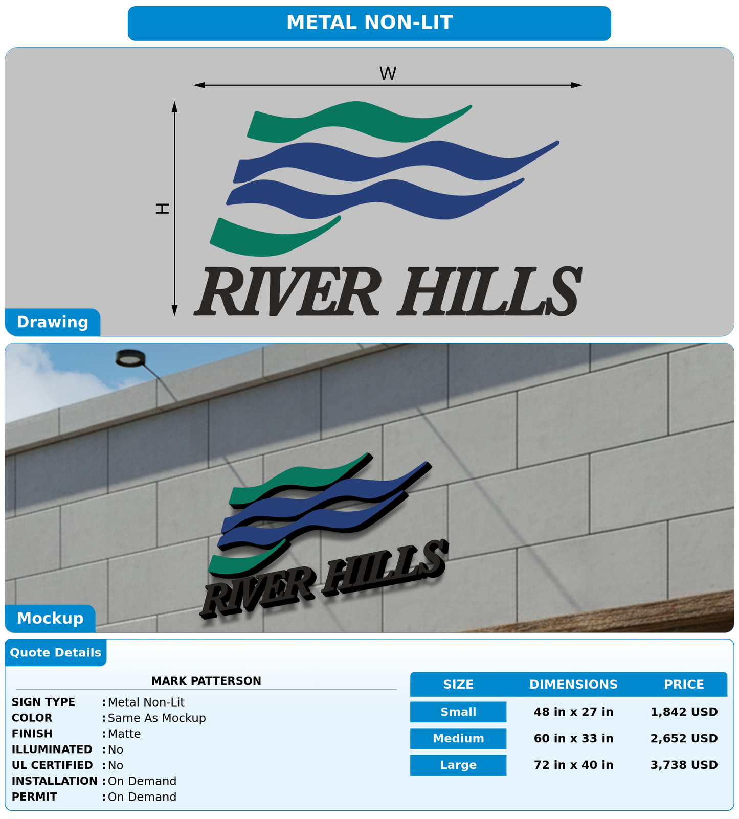 CUSTOM MOCKUP SIGN FOR Mark Patterson