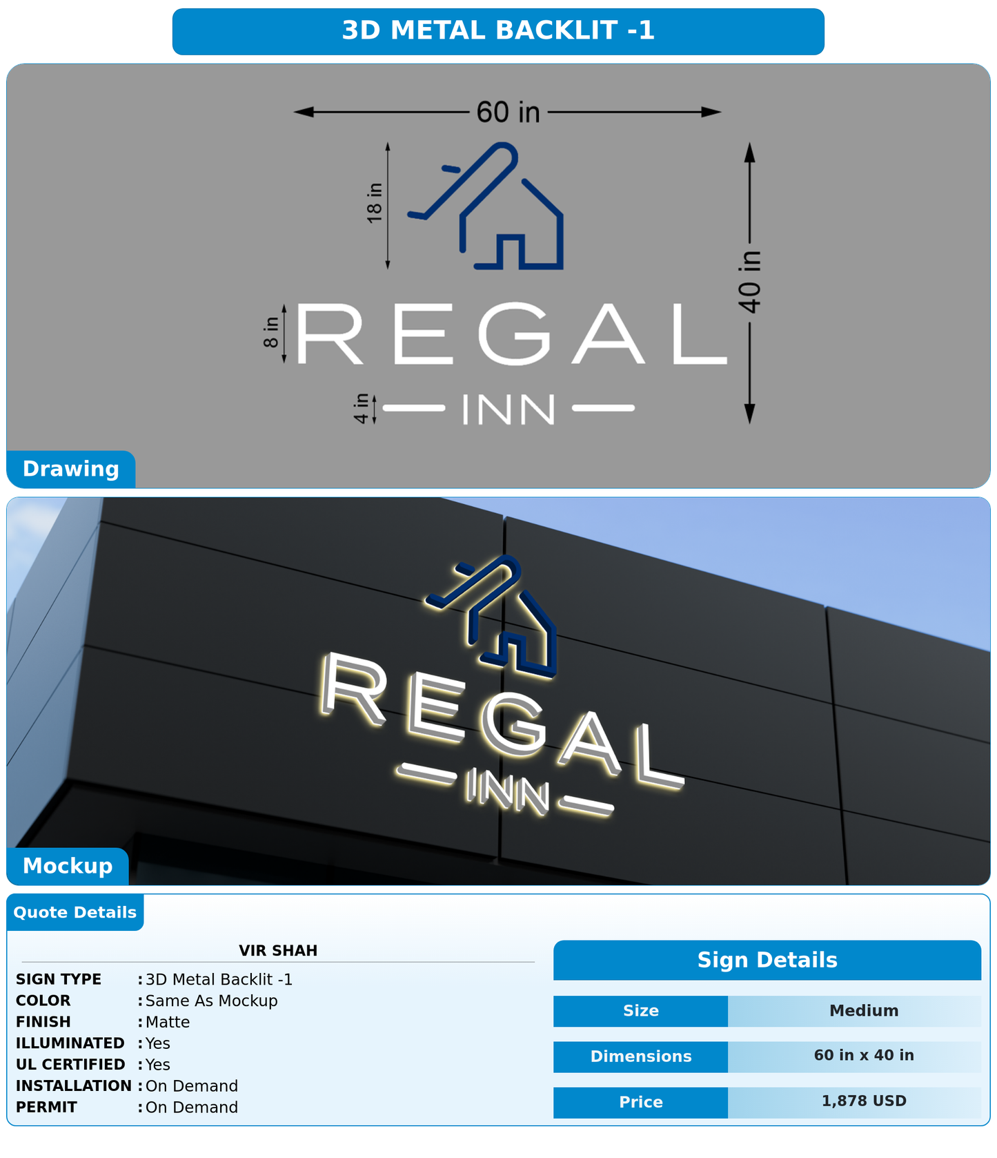 CUSTOM MOCKUP SIGN FOR Vir Shah