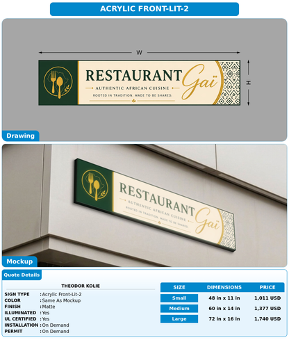 CUSTOM MOCKUP SIGN FOR Theodor Kolie