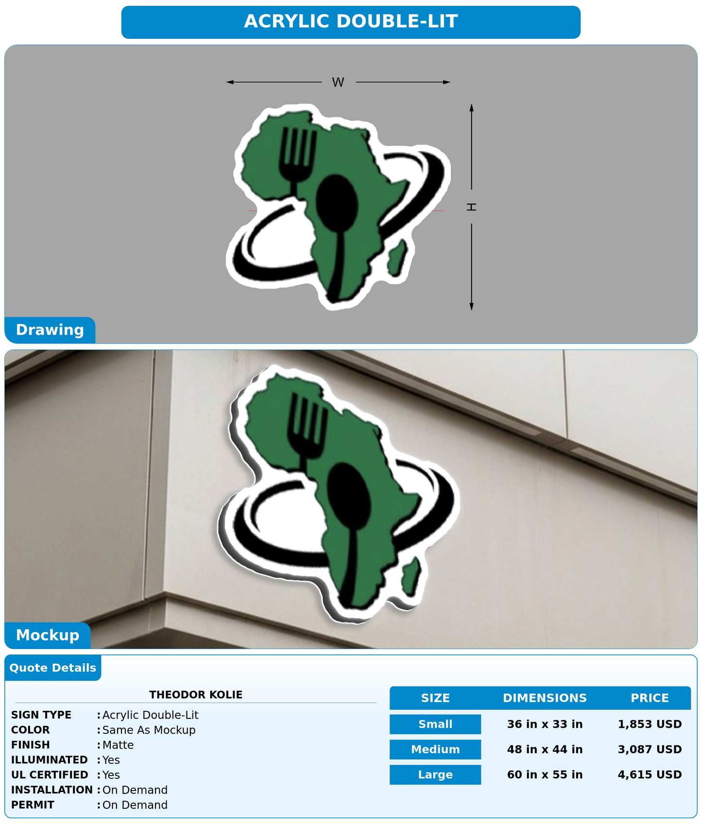 CUSTOM MOCKUP SIGN FOR Theodor Kolie