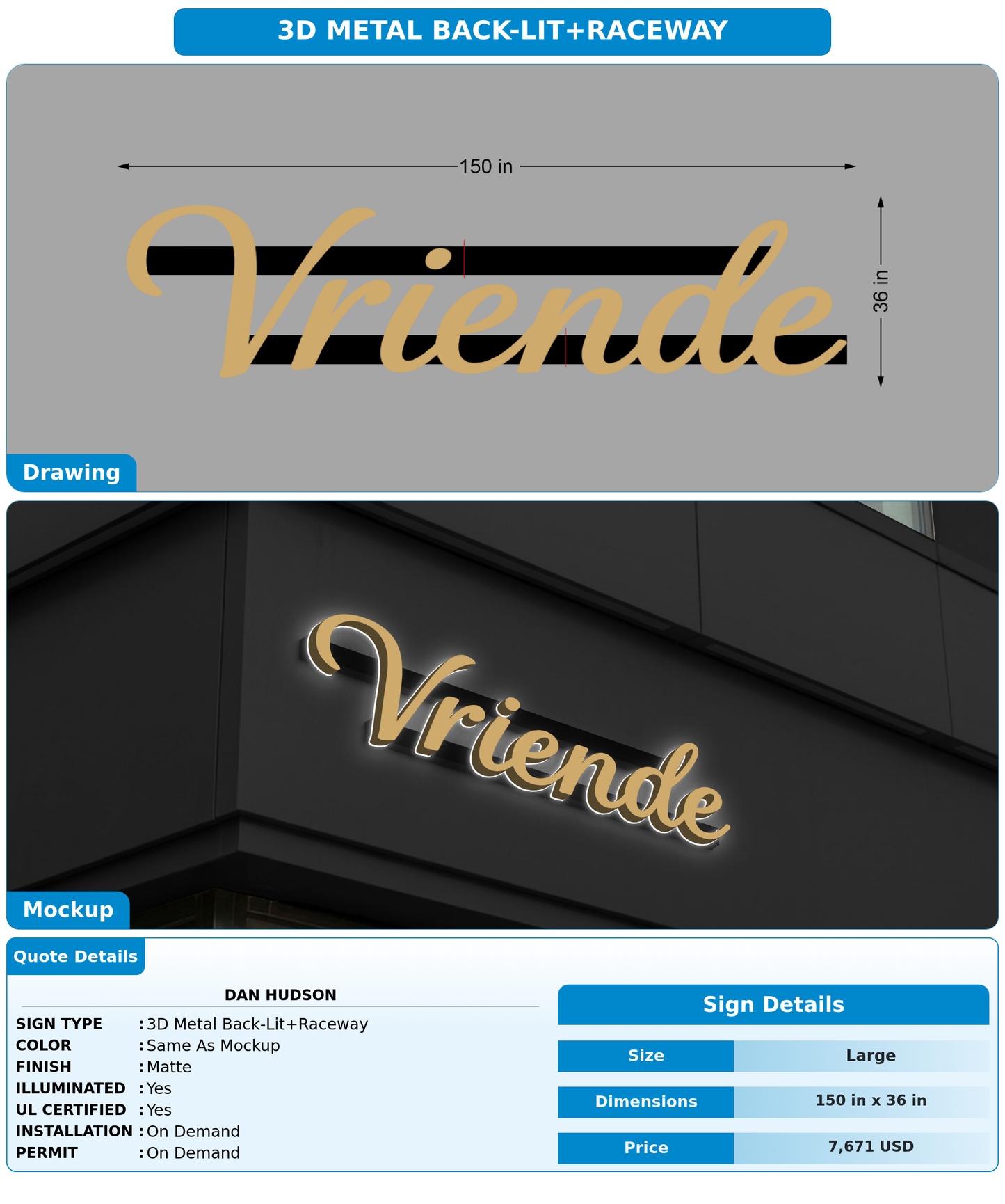 CUSTOM MOCKUP SIGN FOR Dan Hudson