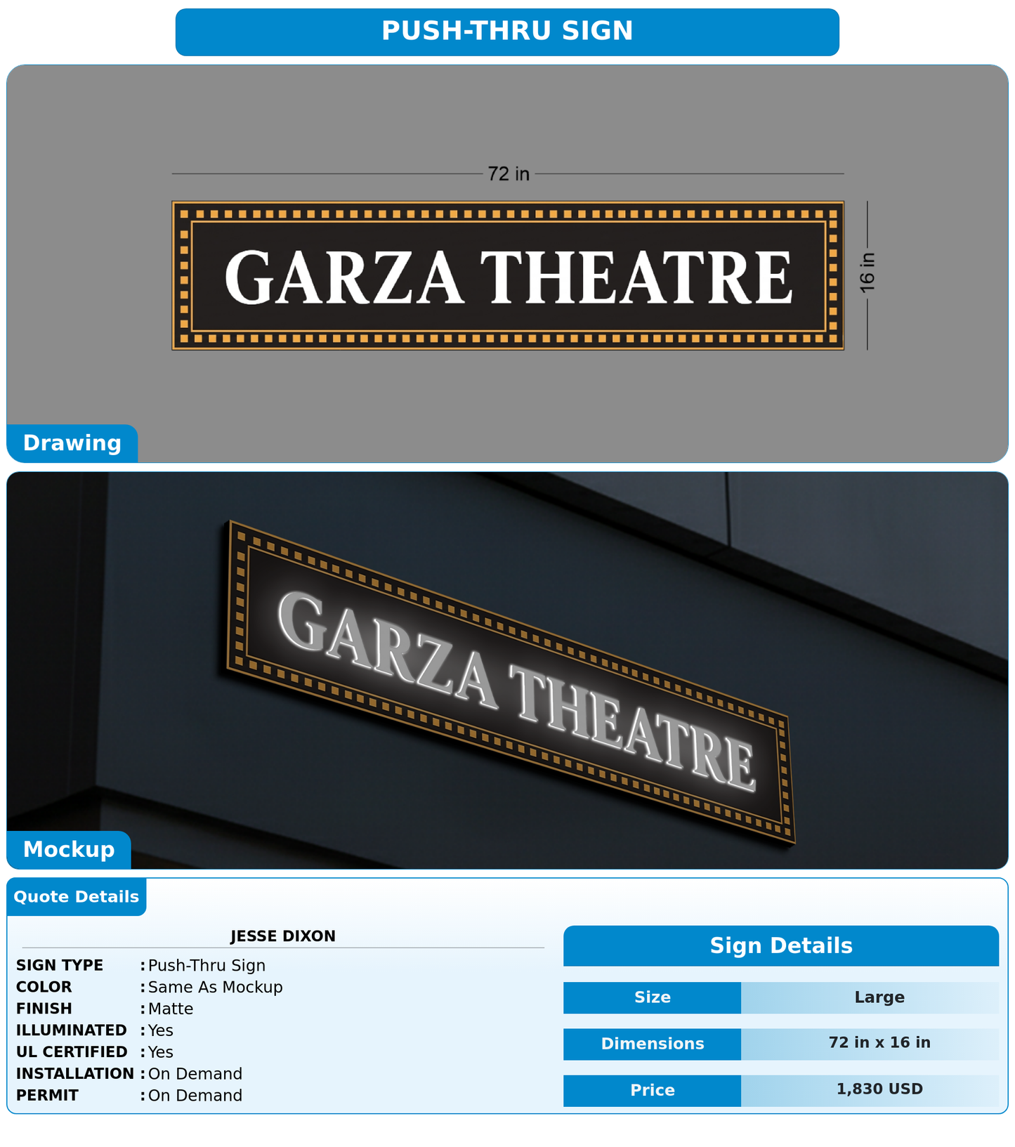 CUSTOM MOCKUP SIGN FOR Jesse Dixon