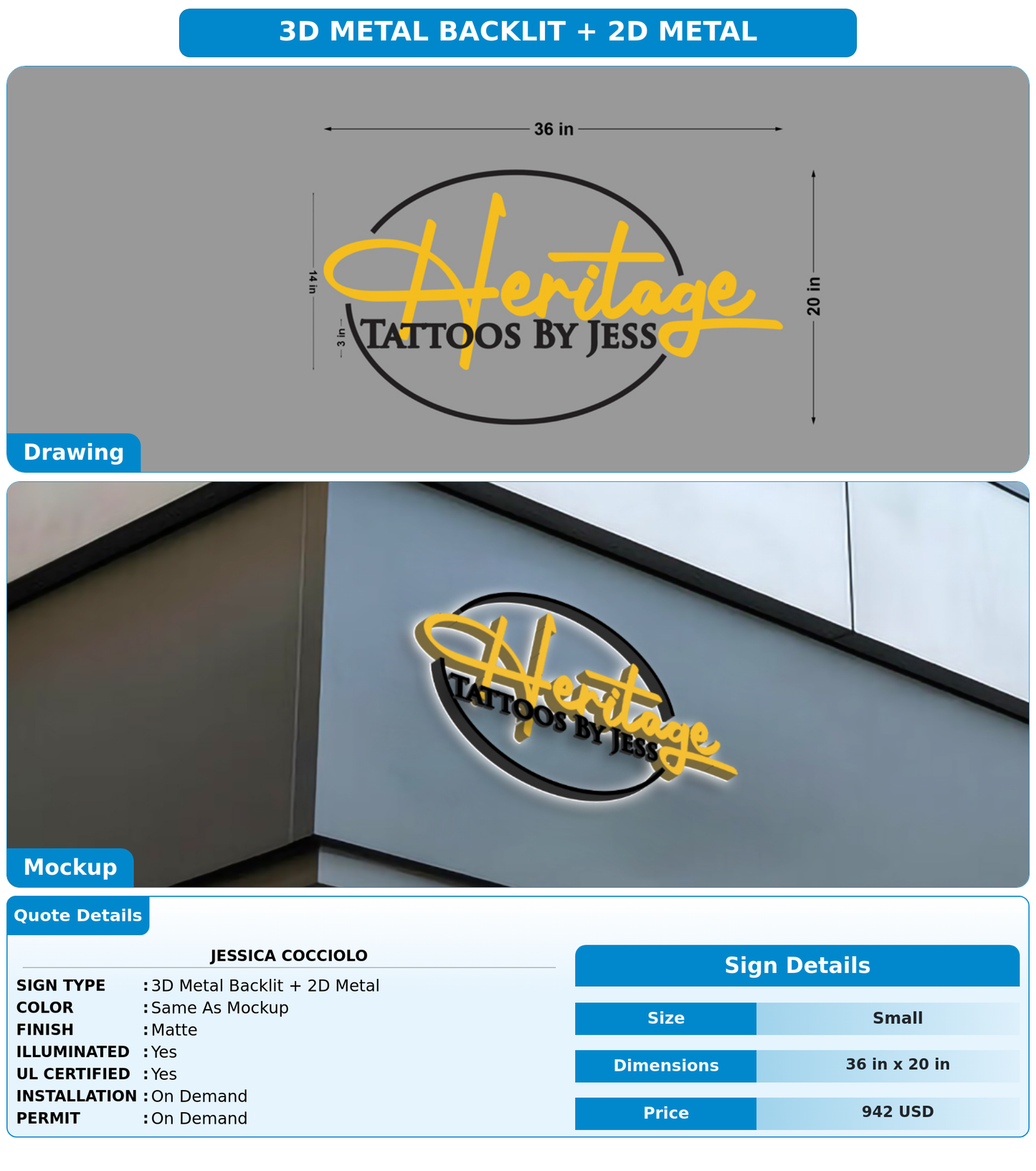 CUSTOM MOCKUP SIGN FOR Jessica Cocciolo