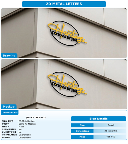 CUSTOM MOCKUP SIGN FOR Jessica Cocciolo