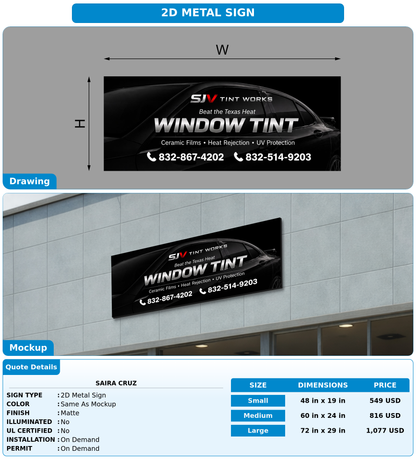 CUSTOM MOCKUP SIGN FOR Saira Cruz