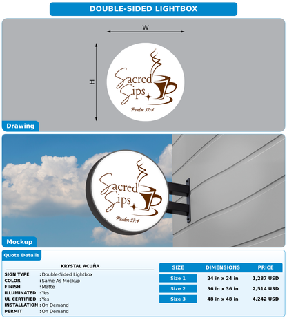 CUSTOM MOCKUP SIGN FOR Krystal Acuña