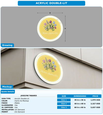 CUSTOM MOCKUP SIGN FOR Joselyne Tabares