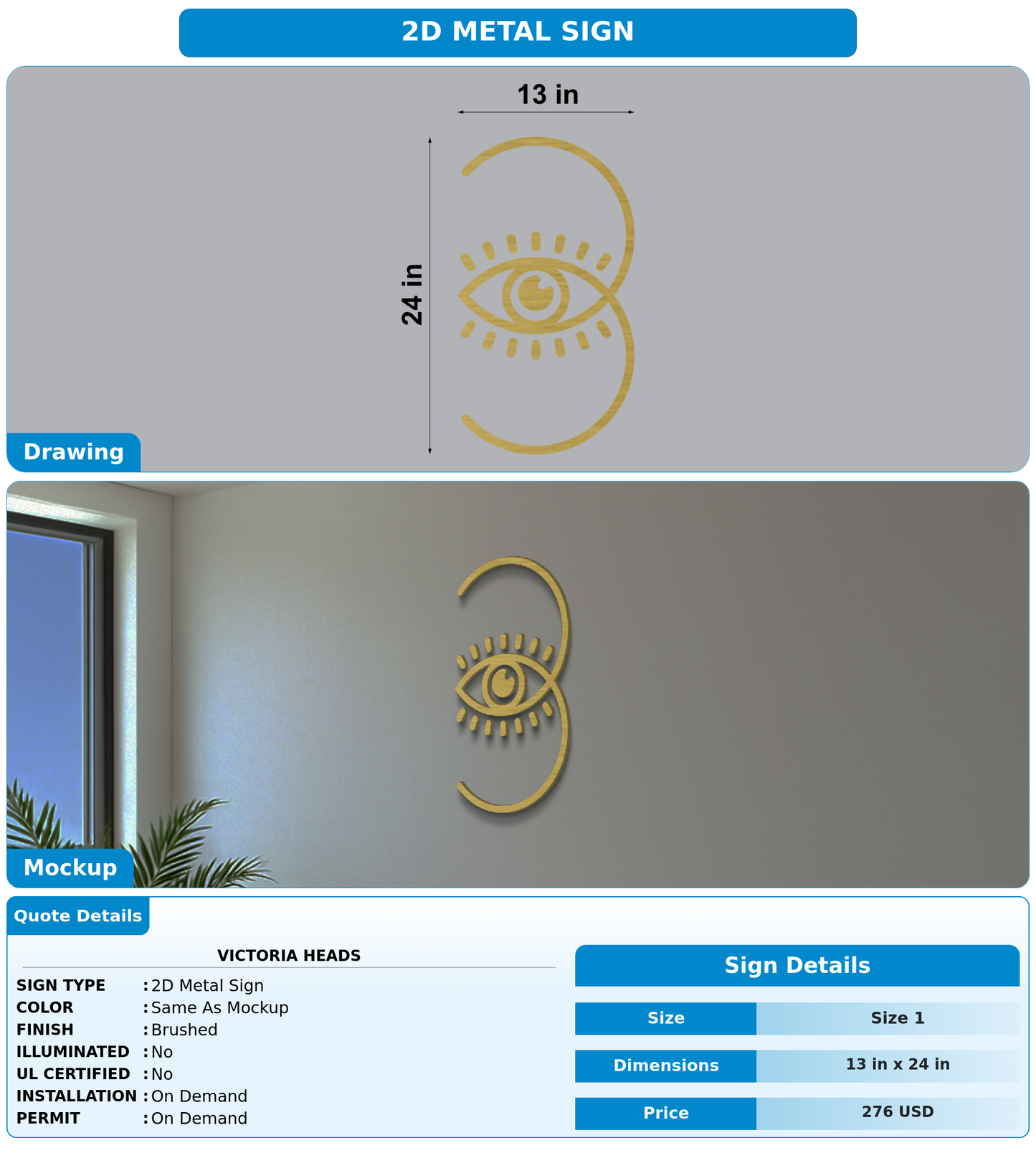 CUSTOM MOCKUP SIGN FOR Victoria Heads