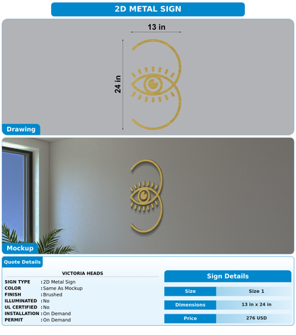 CUSTOM MOCKUP SIGN FOR Victoria Heads