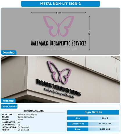 CUSTOM MOCKUP SIGN FOR Christina Walker