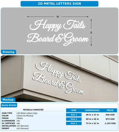 CUSTOM MOCKUP SIGN FOR Michelle  Hamilton