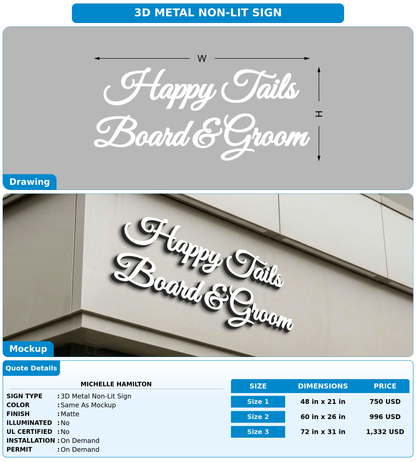 CUSTOM MOCKUP SIGN FOR Michelle  Hamilton