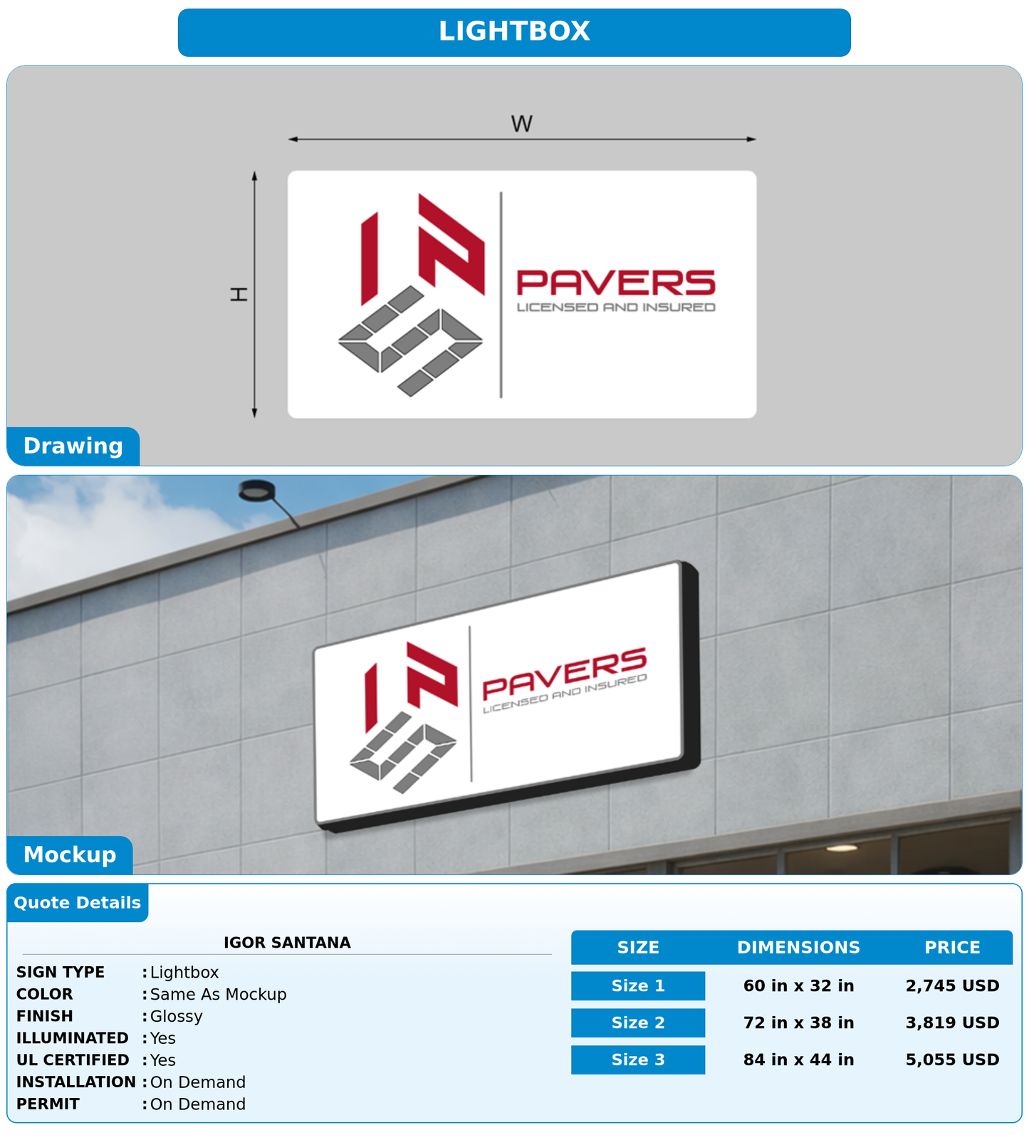 CUSTOM MOCKUP SIGN FOR Igor Santana