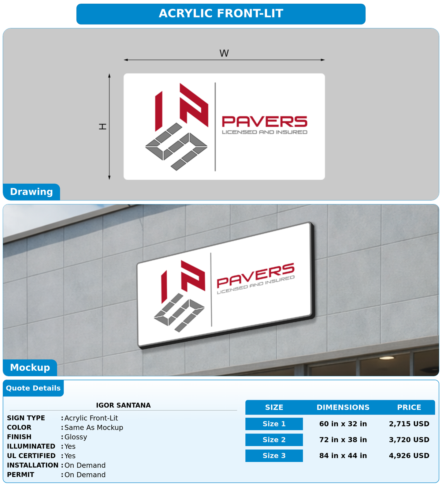 CUSTOM MOCKUP SIGN FOR Igor Santana