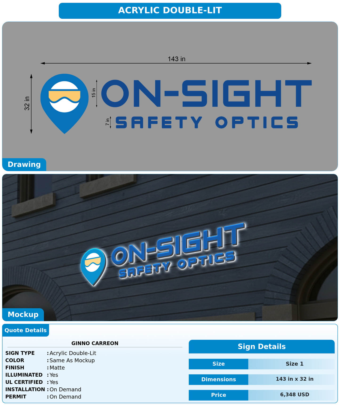 CUSTOM MOCKUP SIGN FOR Ginno Carreon
