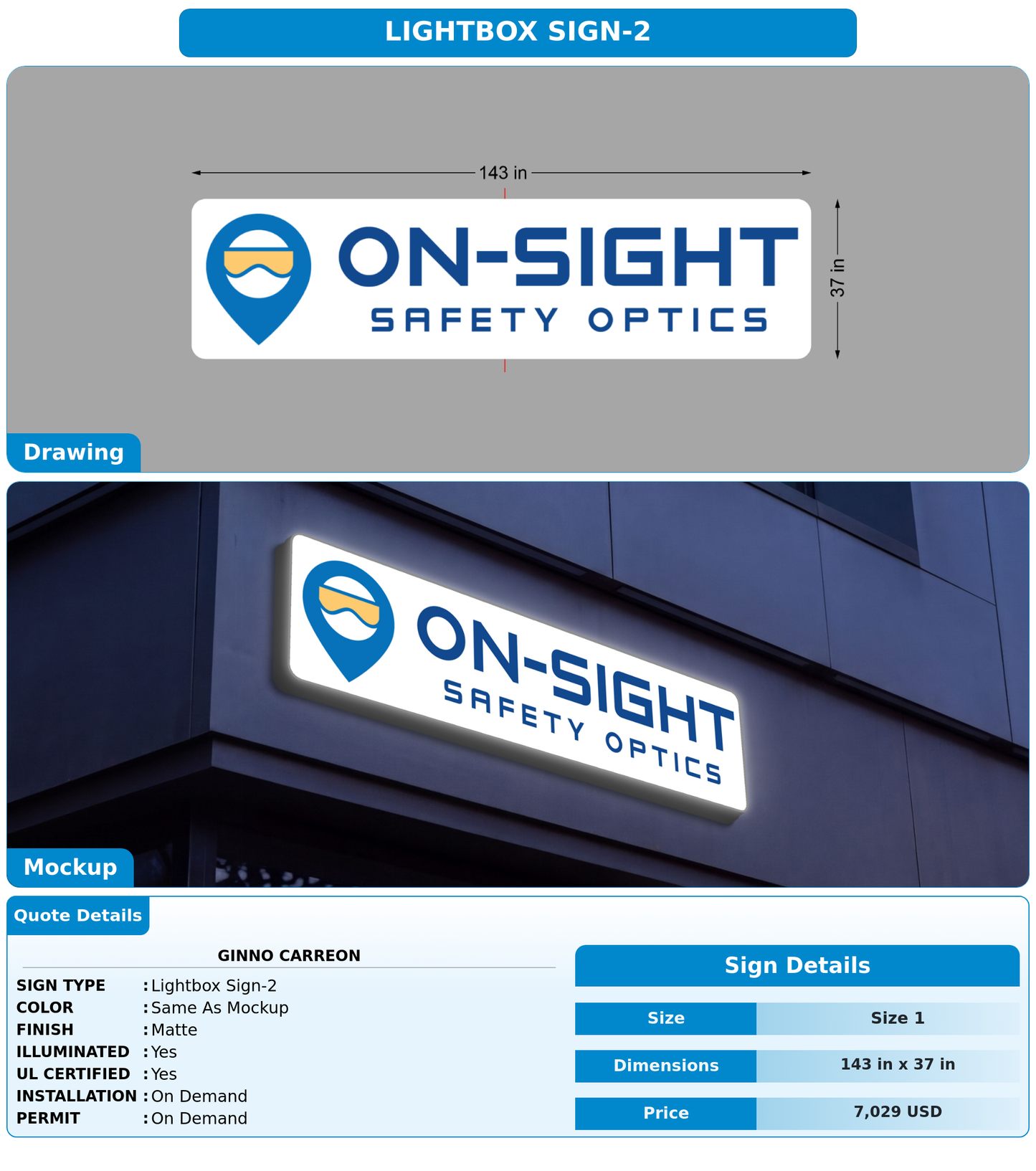 CUSTOM MOCKUP SIGN FOR Ginno Carreon