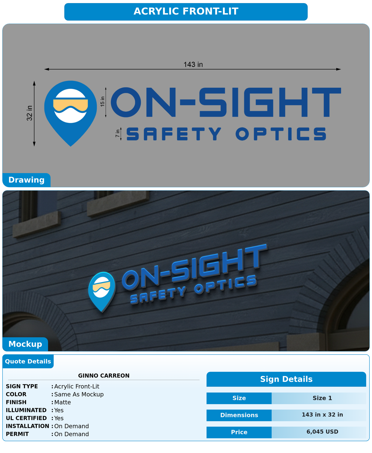 CUSTOM MOCKUP SIGN FOR Ginno Carreon